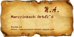Marczinkech Arkád névjegykártya